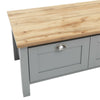 Living Room Coffee Table 4 Doors Grey Oak Storage Furniture
