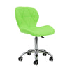 Cushioned Computer Desk Office Chair Chrome Legs Lift Swivel Small Adjustable