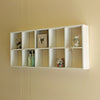 Rustic Wooden Wall Shelves Storage Compartment Shelving Vintage Cubes Coat Hook