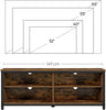 Modern Large TV Stand Media Storage Cabinet Shelf Shelves Metal Sideboard Unit