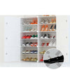 12 Cubes Interlocking DIY Shoe Bookcase Organizer Rack Stand Storage Cabinet