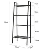 4 Tier Metal Ladder Wall Shelf Home Storage/Display Unit Bookcase Stand Bathroom