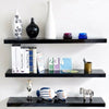 One 100x30cm Black Matt Wall Floating Shelves Storage Bookcase Display DIY Home