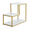 3 Tiers Sofa End Side Coffee Table Bedside Table Night Stand Lamp Marble Effect