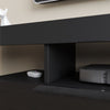 160cm Black TV Entertainment Unit LED Stand With Storage Drawers High Gloss Door