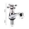 Traditional Twin Basin Sink Hot and Cold Taps Pair Chrome Bathroom Water Faucet