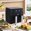 8L Digital Air Fryer Dual Baskets Cooking Frying Oven Kitchen Low Fat Cooker