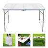 4FT FOLDING CAMPING TABLE ALUMINIUM PICNIC PORTABLE ADJUSTABLE PARTY BBQ OUTDOOR
