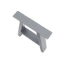 Pair Grey Metal Furniture Legs Powered Coated Steel Feet Table Bench Chair Stand
