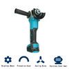 UK 18V 125mm Brushless Angle Grinder Cordless Replace For Makita Makita Battery