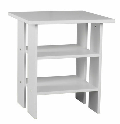 Small White Sofa Side Table Snack Coffee End Table for Living Room Bedroom Home