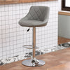 2* Bar Stools PU Leather Cushioned Seat Breakfast Gas Lift Swivel Footrest Pub