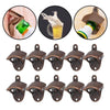 10pcs Bronze Bar Wine Collectable Wall Mounted Beer Cap Tool Bottle Opener