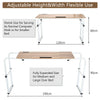 Computer Lap Table Desk Wood Study Office Home Workstation Over Bed Tray