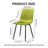 2/4 Velvet Dining Chairs Padded Seat Metal Legs Lounge Kitchen Chair Restaurant