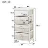 4 Drawer Basket Drawers White Cupboard Cabinet for Bedroom Living Room Bathroom