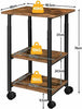 Printer Stand Open Storage Shelves Adjustable Height w/Wheels Home Office HOOBRO