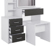 Dressing Table With Drawer, Mirror Stool Set Bedroom Makeup Desk Vanity Table