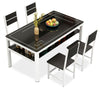 Dining Table and 4 Chairs Set STEEL LEGS Dining Room Chairs Kitchen Furniture