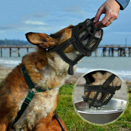 Adjustable Padded Dog Muzzle For Training Adjustable Various Sizes Stops Biting