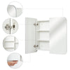 Mondeer Bathroom Cabinet Cupboard Mirrored Double Full Door Wall Mounted 68Lx60H