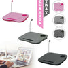 Laptop Tray Lap Desk Cushioned Portable Computer Reading LED Light Work Station