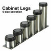 4x Adjustable Cabinet Legs Stainless Steel Kitchens Feet Rounds Stand Holders UK