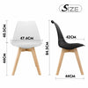 Eiffel Dining Chair Computer Desk Seat Wooden Legs For Home Office Room Study
