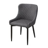 2X Brown/Grey Faux leather/Velvet Dining Chairs Set Kitchen Dining Room Chairs
