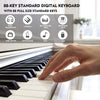 ♬ White Mustar Digital Piano 88 Semi Weighted Keys 3 pedals Wooden Stand LCD