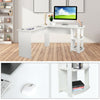 Corner Computer Desk L-shaped PC Table with Shelf Home Office Study Workstation