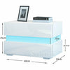Modern LED Light High Gloss 2 or 3 Drawers Bedside Table Cabinet Nightstand Unit