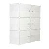 12 Cubes Interlocking DIY Shoe Bookcase Organizer Rack Stand Cabinet Storage UK