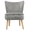 Armchair Cocktail Oyster Wing Back Tub Chair Wooden Sofa Fireside Velvet Lounge