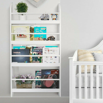 Wall Mounted Children Bookcase Kids Display Bookshelf Storage Unit Shelving Rack