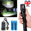 T6 Led 5 Modes Torch Outdoor Camping Flashlight Lamp+Battery+U