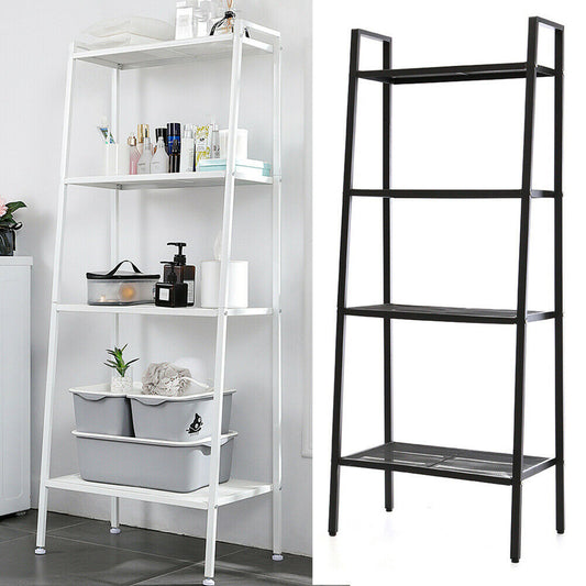 4Tier Retro Corner Ladder Shelf Book Shelves Display Stand Storage Shelving Unit