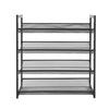 EHC Multi-Functional Stackable Metal Mesh Shoe Rack Storage Organiser, Grey