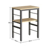 2Tier Wood Metal Microwave Storage Rack Shelving Shelf Kitchen Office Unit Stand
