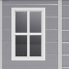 5x4FT Plastic Garden Tool Storage Shed Outdoor Lockable Bike Bin House w/Window