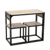 Metal & Wooden Dining Set Compact 2 Seater Bistro Cafe Bar Dining Table & Chairs