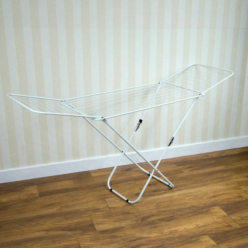 Clothes Airer Horse Winged Tier Tower Indoor Metal Laundry Drying Rack White
