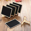 40Pcs Mini Wooden Blackboard Chalkboard Sign Message Wedding Party Table Stand