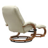 Faux Leather Recliner Chair Lounge Armchair Sofa W/ Foot Stool Metal Base Chairs