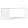 TV Cabinet White 80x24x32 cm Chipboard Living Room Books Storage Display Unit