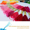 120X Skeins Coloured Embroidery Thread Cotton Cross Stitch Braiding Craft Sewing