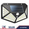 100 LED Solar Powered PIR Motion Sensor Outdoor Garden Light Security Flood Lamp