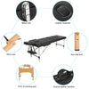 Mondeer 2/3 Folding Portable Lightweight Massage Table Salon Beauty Tattoo Couch