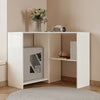 Corner Computer Desk Wooden Desktop Table 2 Shelf PC Laptop Gaming Workstation