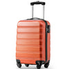20" Hard Shell Suitcase Cabin Travel 4 Wheels Luggage Lightweight Trolley Orange